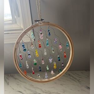 Whimsical Handmade Rainbow Bead Crystal Suncatcher Wall Hanging Cottagecore Boho